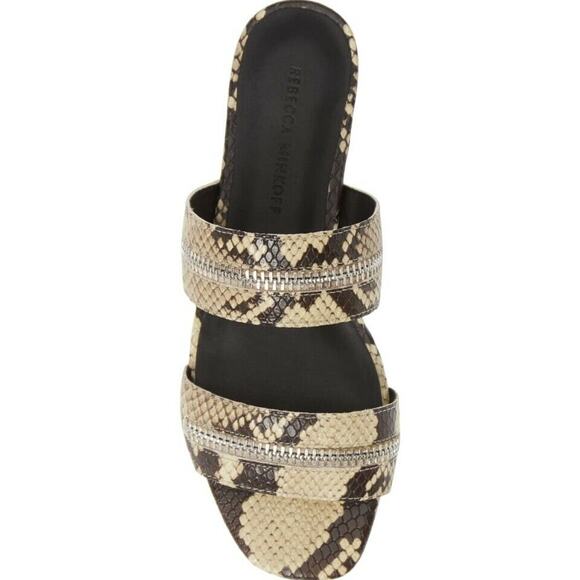 NWOB Rebecca Minkoff US 7 Marciann Snake Embossed Slide Sandal $148 - Picture 4 of 5